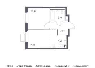 Продажа однокомнатной квартиры, 33.8 м2, Московская область, жилой комплекс Горки Парк, к4.1