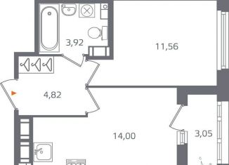 Продажа однокомнатной квартиры, 35.8 м2, Санкт-Петербург, муниципальный округ Финляндский