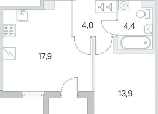 Продается 1-комнатная квартира, 42.2 м2, Санкт-Петербург