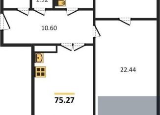 Продаю 1-ком. квартиру, 74.6 м2, Воронеж, Московский проспект, 132