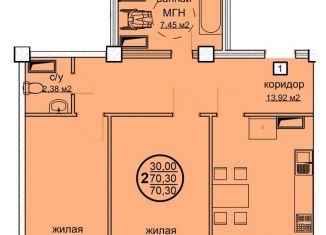 Продам 2-комнатную квартиру, 70.3 м2, Ессентуки