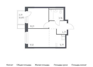 Продается однокомнатная квартира, 34.7 м2, Москва, жилой комплекс Квартал Марьино, к2