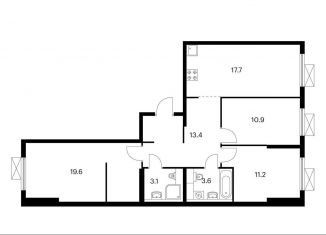 Продам 3-комнатную квартиру, 79.5 м2, Москва, ЖК Люблинский Парк