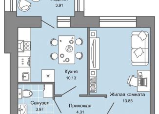 Продажа 1-ком. квартиры, 34 м2, село Первомайский, улица Строителя Николая Шишкина, 11/2, ЖК Знак