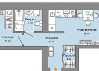 Продается двухкомнатная квартира, 45 м2, Свердловская область