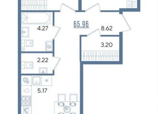 Продам 2-ком. квартиру, 66 м2, Казань, улица Годовикова