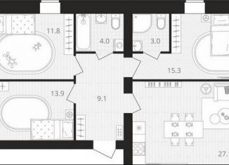 Продам 3-ком. квартиру, 87.6 м2, посёлок Мичуринский, Выставочная улица