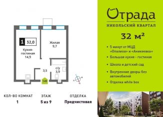 Продаю 1-ком. квартиру, 32 м2, Красногорск