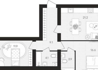 Продается 2-комнатная квартира, 69.9 м2, посёлок Мичуринский, Выставочная улица