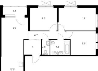 Продажа 3-ком. квартиры, 70 м2, Владивосток, Первомайский район