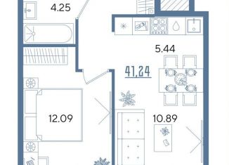 Продаю однокомнатную квартиру, 41.2 м2, Татарстан