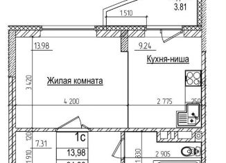 1-ком. квартира на продажу, 36.8 м2, Новосибирск, метро Заельцовская, улица Дуси Ковальчук, 242