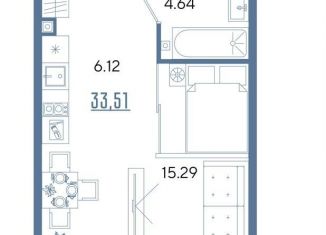 Продам квартиру студию, 33.5 м2, Татарстан