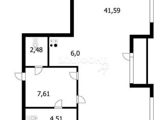 Продажа 2-комнатной квартиры, 62.2 м2, Новосибирск, улица Владимира Заровного, 6, метро Студенческая