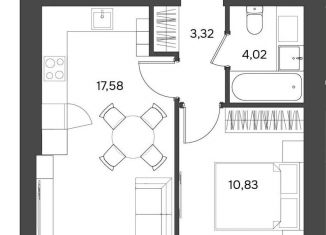 Продам 1-ком. квартиру, 36.4 м2, Ульяновск, Заволжский район