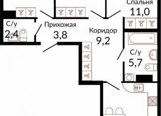 Продаю 3-комнатную квартиру, 82.6 м2, Краснодар, ЖК Отражение, Конгрессная улица, 43