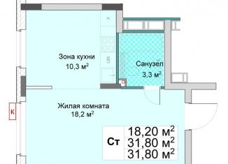 Продается квартира студия, 31.8 м2, Нижегородская область