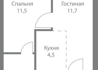 Продам 2-ком. квартиру, 39.1 м2, Москва, станция Немчиновка