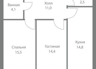 Продаю двухкомнатную квартиру, 62.3 м2, Москва, станция Немчиновка