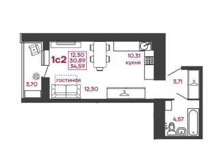 Продается однокомнатная квартира, 34.6 м2, Пензенская область