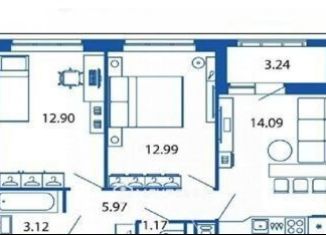 Продажа 2-комнатной квартиры, 52 м2, Санкт-Петербург, Арцеуловская аллея, метро Комендантский проспект