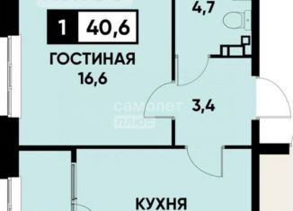 Продаю 1-ком. квартиру, 40.6 м2, Ставрополь, улица Тухачевского, 25, ЖК Новороссийский