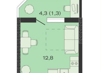 Продам квартиру студию, 22.1 м2, Краснодарский край, ЖК Дзенпарк, 1/1