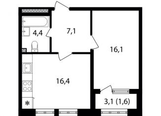 Продам 1-ком. квартиру, 45.7 м2, Москва, Михалковская улица, 48к1