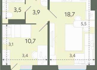 Продам 1-комнатную квартиру, 36.8 м2, Новосибирская область, Спортивная улица, 37