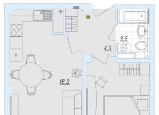 Продаю 1-ком. квартиру, 39.4 м2, деревня Борисовичи, Балтийская улица, 17А