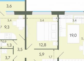 Продается 2-ком. квартира, 55.5 м2, Новосибирск, Спортивная улица, 37