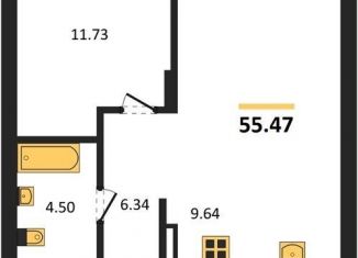 Продается однокомнатная квартира, 55.5 м2, Новосибирск, метро Заельцовская, Кедровая улица, с45к1