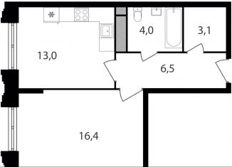 Продам однокомнатную квартиру, 43 м2, Москва, Варшавское шоссе, 141, метро Лесопарковая