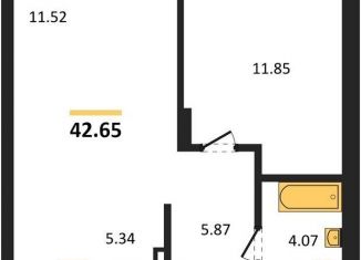 Продается однокомнатная квартира, 42.6 м2, Новосибирская область, Кедровая улица, с45к1