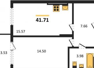 Продается однокомнатная квартира, 41.7 м2, Новосибирск, метро Золотая Нива