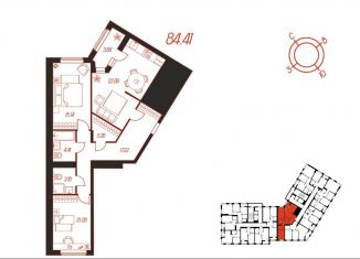 Продаю 2-комнатную квартиру, 84.4 м2, Тула, Пролетарский территориальный округ