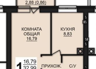 Продажа однокомнатной квартиры, 35.5 м2, Богданихское сельское поселение