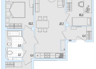 Продаю 3-ком. квартиру, 78.8 м2, деревня Борисовичи, Балтийская улица, 17А