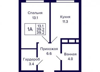 Продам однокомнатную квартиру, 39.2 м2, Новосибирск, Красносельская улица