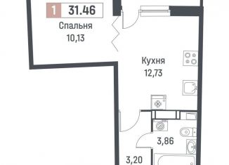 Продается 1-комнатная квартира, 29.9 м2, Ленинградская область, проспект Авиаторов Балтики, 29к2