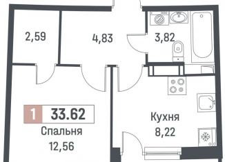 Продается однокомнатная квартира, 32 м2, Мурино