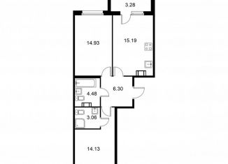 Продажа 2-комнатной квартиры, 59.7 м2, Санкт-Петербург