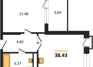 Продаю 1-комнатную квартиру, 38.4 м2, Воронеж, набережная Чуева, 7