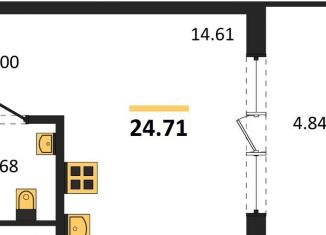 Продаю квартиру студию, 24.7 м2, Воронеж, Железнодорожный район, набережная Чуева, 7