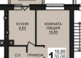 Однокомнатная квартира на продажу, 34.6 м2, Богданихское сельское поселение