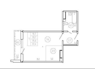 Продается квартира студия, 35.6 м2, Москва, Норильская улица, 1