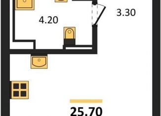 Продается квартира студия, 25.7 м2, Новосибирск, Тайгинская улица, с3