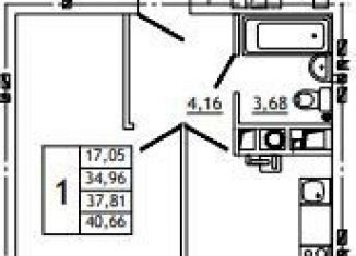 Продам 1-комнатную квартиру, 40.7 м2, деревня Алтуховка