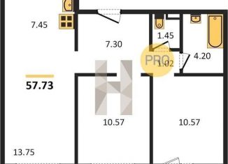 Продаю 3-ком. квартиру, 57.7 м2, Новосибирск, Кировский район, улица Петухова, с1