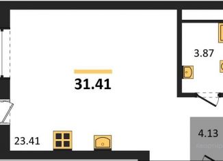 Квартира на продажу студия, 31.4 м2, Воронеж, Железнодорожный район, набережная Чуева, 7